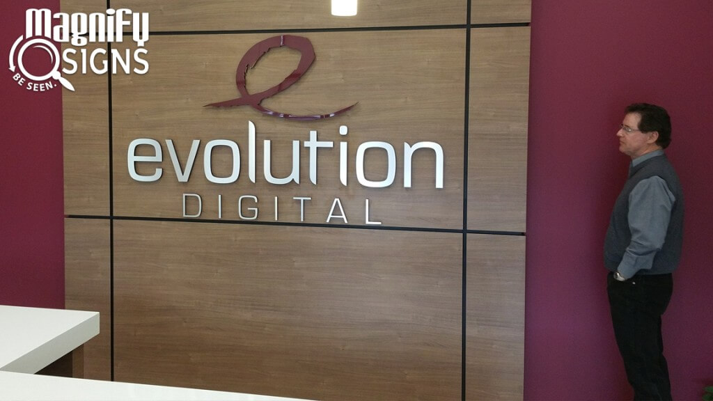 Evolution Digital Acrylic Lobby Sign