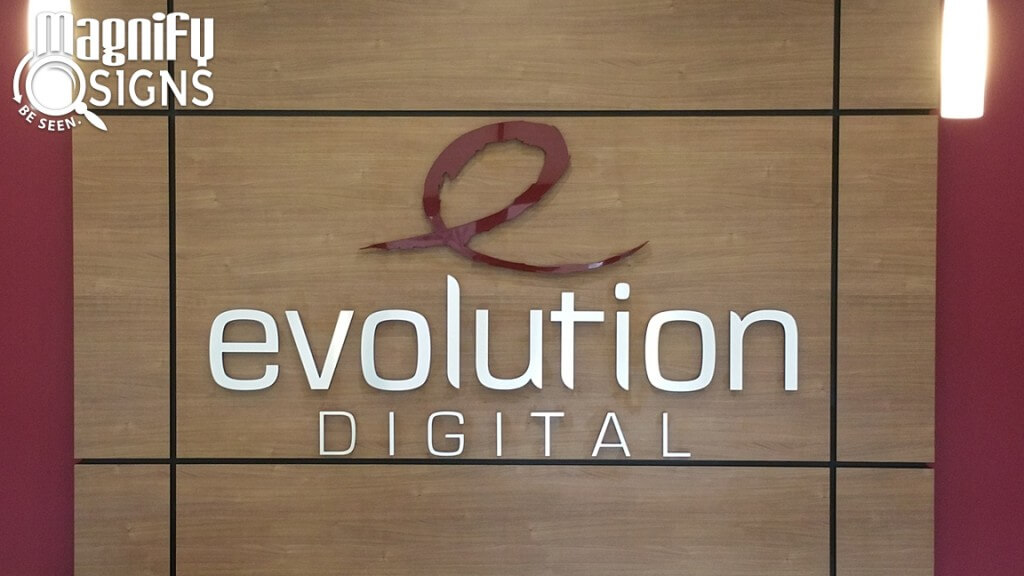Evolution Digital Acrylic Lobby Sign 2