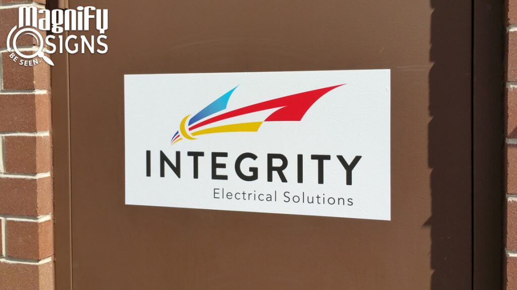 Custom Print Vinyl sign for Integrity Electric in Golden, CO