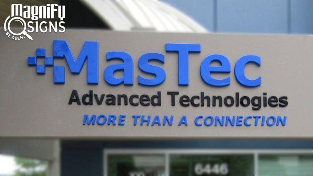 Formed Plastic Letters for MasTec in Centennial, CO