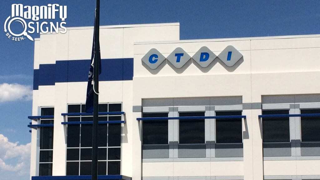 Custom Routed Aluminum Channel Letters for CTDI in Aurora, CO