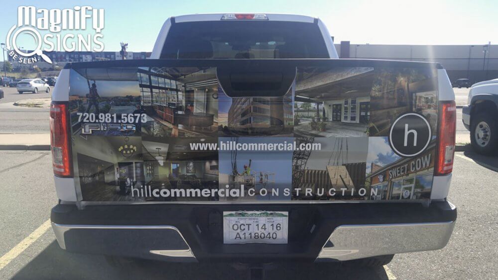 Custom Vehicle Graphics for Hill Commercial Construction in Littleton, CO