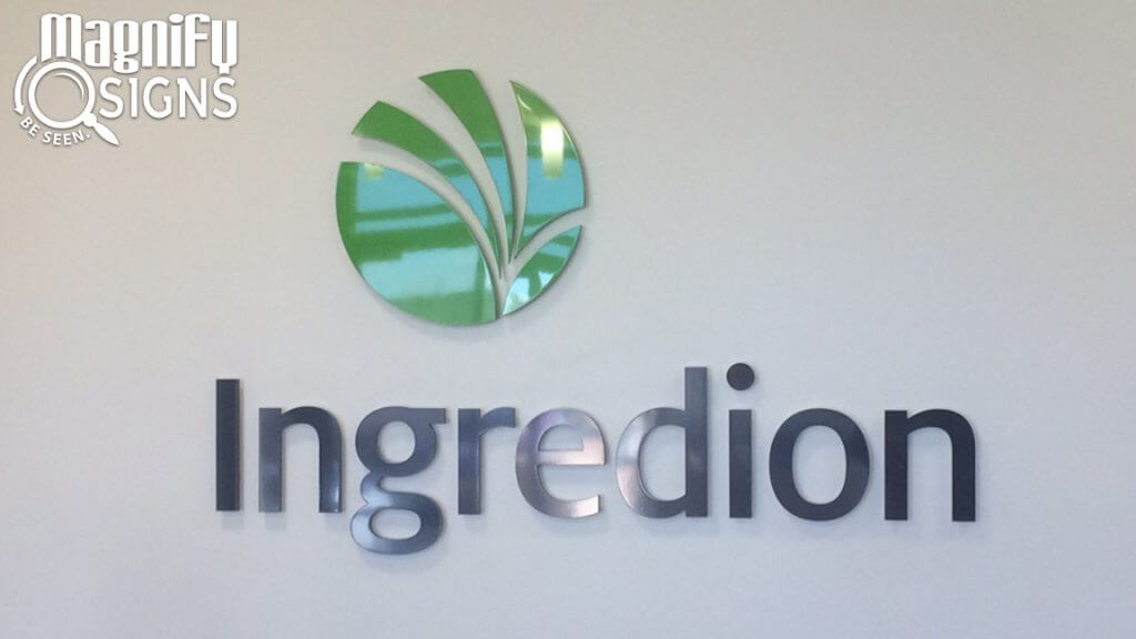 Custom Acrylic Lobby Sign for Ingredion in Centennial, CO