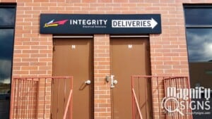 Way finding signs for directions on premises