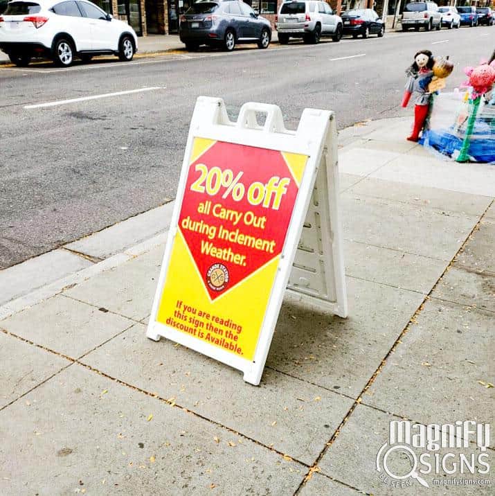 A frame sign Magnify Signs